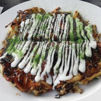 Okonomiyaki at Okonomiyaki Umikko in Naoshima