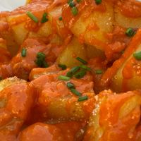 Papas con Romesco at Sota De Copes in Tarragona