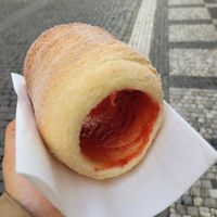 strawberry jam filling at Sweet Dreams in Prague
