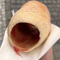 Strawberry jam funnel   at Sweet Dreams in Prague