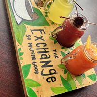 Mimosa flight : peach, pineapple, pomegranate & blood orange   at The Exchange in Colorado Springs