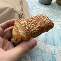 Burekas with potato  at Maafe Tsarfati Daari in Rishon Letsiyon