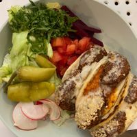 Falafel tacos at Tahina Bite in Budapest