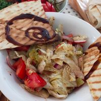 Salad at Tahina Bite in Budapest