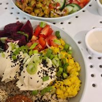 Superfood bowl at Tahina Bite in Budapest