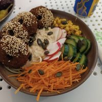 Go green bowl at Tahina Bite in Budapest