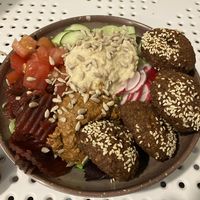Build your own falafel bowl   at Tahina Bite in Budapest