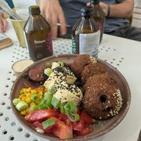 Super food bowl at Tahina Bite in Budapest