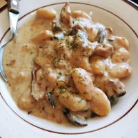 Champignon cream sauce gnocchi at Chez Valerie 셰 발레리 in Seoul