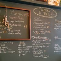 The menu wall at Chez Valerie 셰 발레리 in Seoul