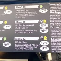 Vegan options are labeled at Dönermeister - Neubaugürtel in Vienna