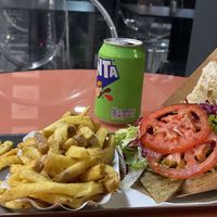 Vegan kebab menu with fries  at Dönermeister - Neubaugürtel in Vienna