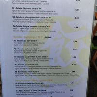 Menu at Sweet Raviolis - Rue Montmartre in Paris