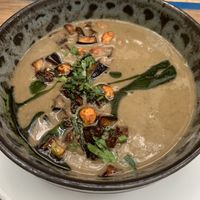 Lentil soup  at Mazel Tov in Budapest