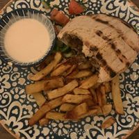 Falafel sandwich at Mazel Tov in Budapest