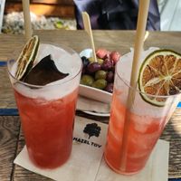 Two Cocktails and Olives at Mazel Tov in Budapest
