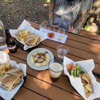 Bahn Mi with Hummus plate. at 4e Winery in Mapleton