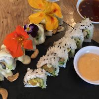 beautifully plated!! at Indah Sushi in Whitefish