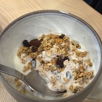 granola with alpro yogurt   at Oslo Kaffebar in Berlin