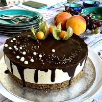 Vegan "Bird's Milk" cake at Vegan Desserts in Paphos