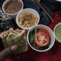 Poblano tamale at Flacos in Berkeley