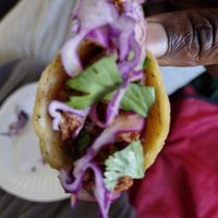 Mole taco! at Flacos in Berkeley