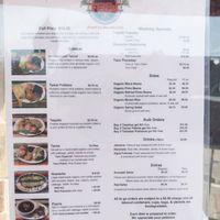 Menu. at Flacos in Berkeley