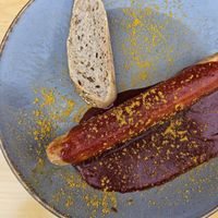 Vegane Currywurst at Curry in Dusseldorf