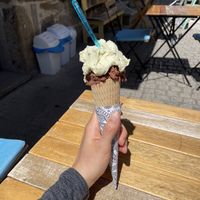 Apple and hazelnut chocolate   at Bajo 14 in Finisterre