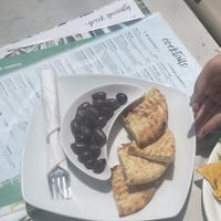 pitta and olives   at Cool Peppers in Zakynthos