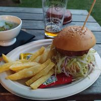 Veggie burger at La Huerta in Soto De La Marina