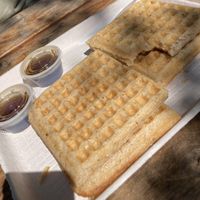 GF & Vegan Waffles. Pretty basic but also quite delicious.  at Satch Squared in Gainesville