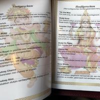 Vegan menu  at Jamuna in Leeuwarden