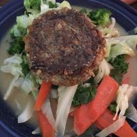 Cindy Special. Cutlet with Steamed Vegetables and Vegan Gravy.  at Bela in Northampton