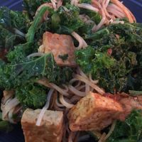BBQ Tempeh, Kale and Rice Noodles  at Bela in Northampton