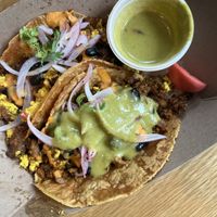 huevo y chorizo tacos   at Jajaja Mexicana - Hudson Yards in New York City