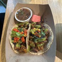 Chipotle black bean tacoss  at Jajaja Mexicana - Hudson Yards in New York City