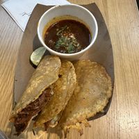 Birria tacos  at Jajaja Mexicana - Hudson Yards in New York City