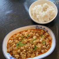 Mapo tofu, specify that you want it made vegan  at Matstovan Seven in Torshavn