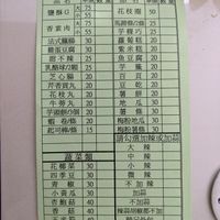 Menu. The left 蛋奶素 box is vegetarian, the rest is vegan. at Vegetable Fried Food 馥野蔬食炸物 - Fù Yě Shū Shí Zhà Wù in Taipei