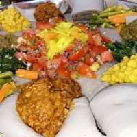 Beyaynetu veggie mix for 2  at Addis Kitchen in South East London