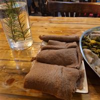 Teff injera  at Addis Kitchen in South East London