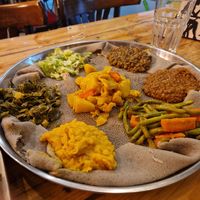 Sharing platter  at Addis Kitchen in South East London