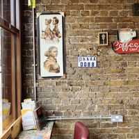 Bar arms eating area at Addis Kitchen in South East London