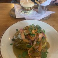 Katsu Curry and Plantbased Burger  at The Bulls Head in Ratby