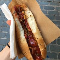 Vegan Carrot Hot Dog  at Zeki Baba in Kas