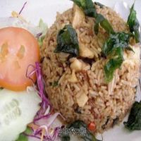 Fried Vegetarian Chicken with Basil Fried Rice SGD$5 at Yuan Yuan Vegetarian Restaurant in East Singapore