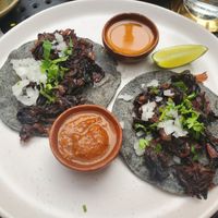 Braised Hibiscus flowers taco at La Bartola in Toronto