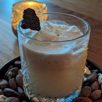 'Popcorn' milk cocktail at La Bartola in Toronto
