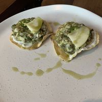 Green ceviche tostadas at La Bartola in Toronto